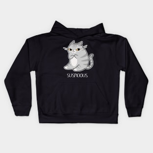 Suspicious Kitten Kids Hoodie